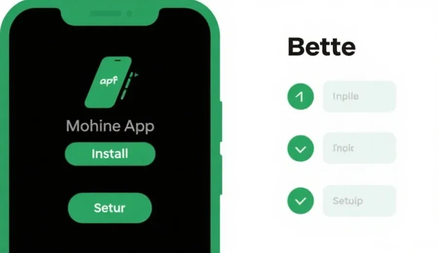 下载与安装流程插画